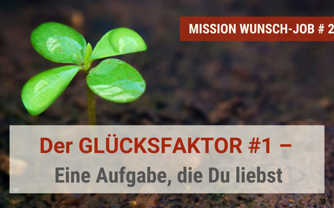 Der Glücksfaktor #1 – Eine Aufgabe, die Du liebst
